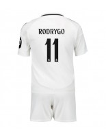 Real Madrid Rodrygo Goes #11 Domácí dres pro děti 2024-25 Krátký Rukáv (+ trenýrky)